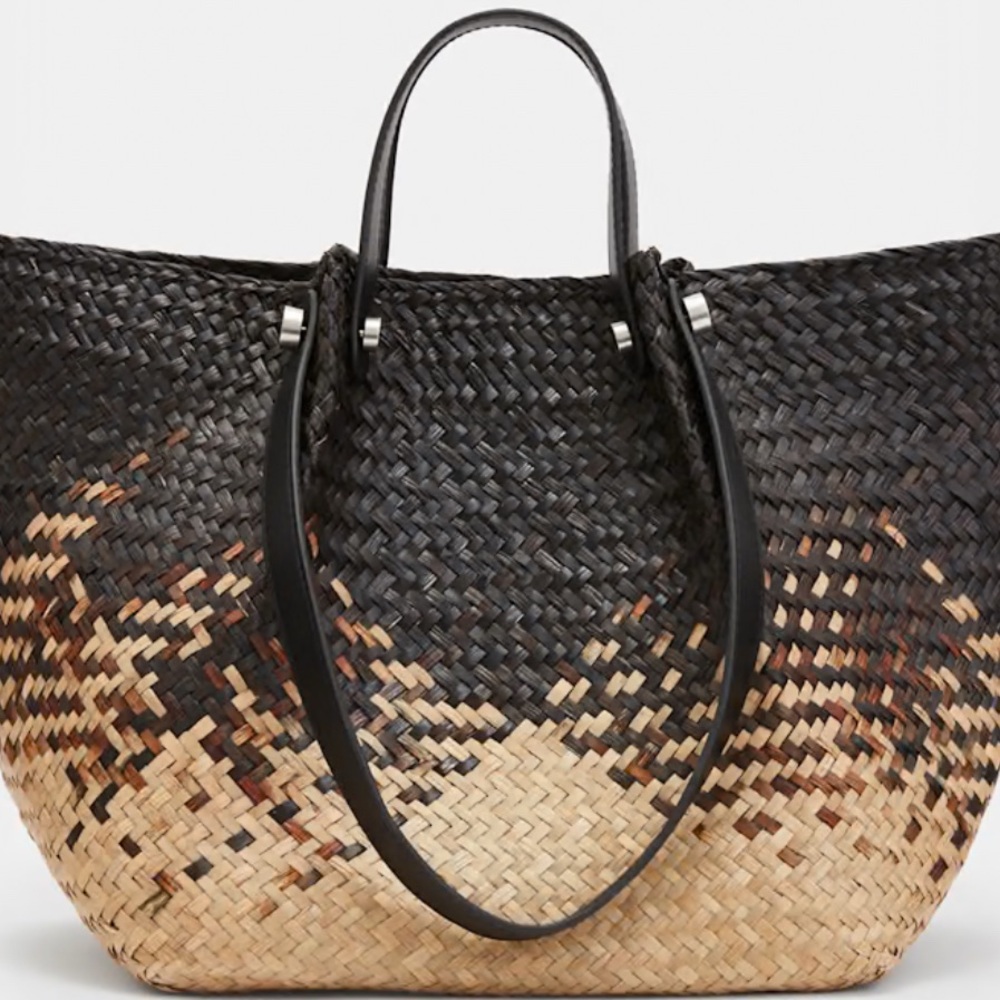 NWT all saints ALLINGTON STRAW TOTE BAG purse oversized handbag